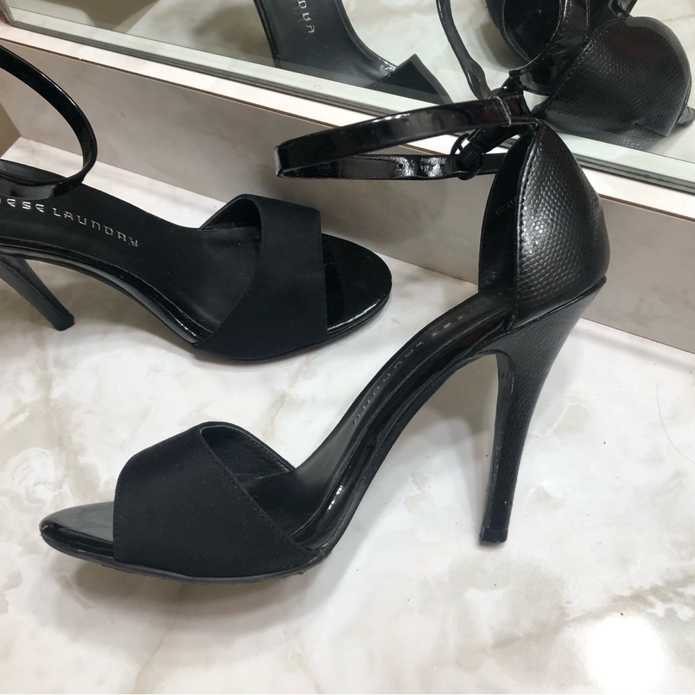 4” Satin-Look Stilettos (Black, Size 6.5M) - Picture 2 of 9